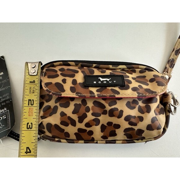 Scout women wristlet leopard print made with cotton twill size 6X3.5X1" - Picture 12 of 14